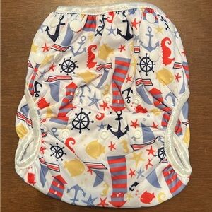 Nautical Themed baby toddle swimming Diaper